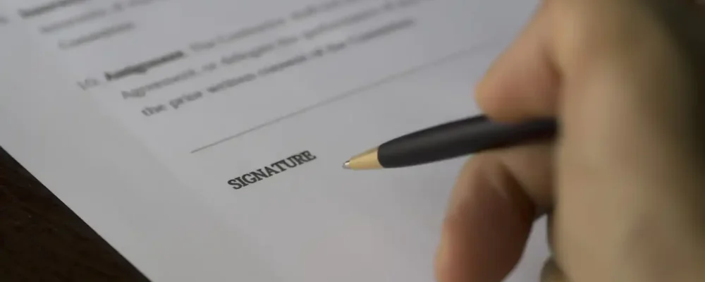 Signature d'un contrat